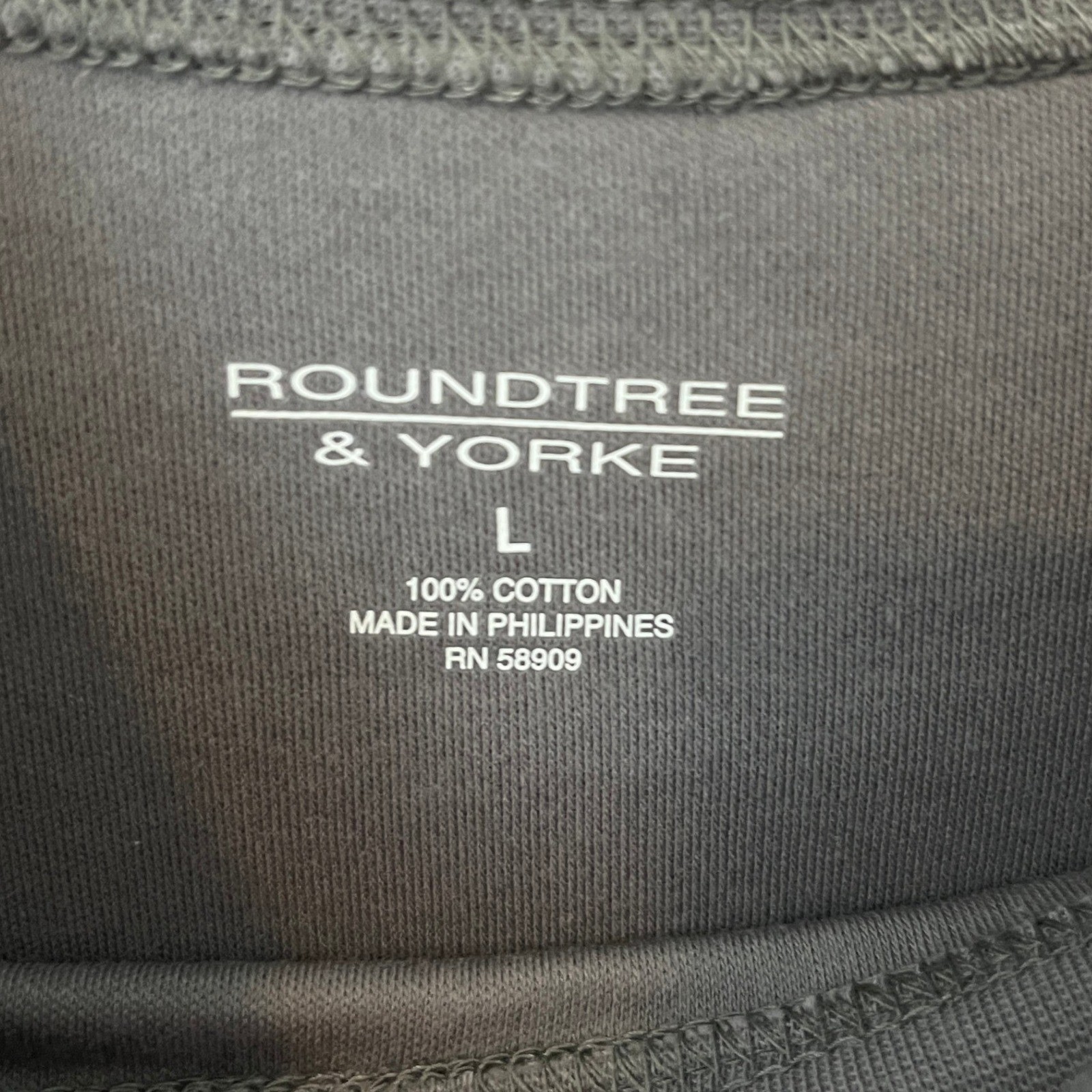 Roundtree & Yorke Mens Large Gray Seamless Mock Neck Long Sleeve Shirt NWT gallery