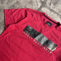 CR24 Chrome Code Men’s Small Graphic T Shirt Never Give Up Red Motivational Tee