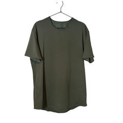BYLT Premium Basics Mens Drop Cut Lux Short Sleeve Tee Olive Green Large