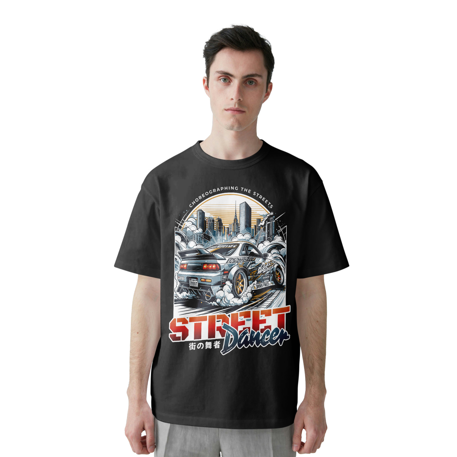 JDM Skyline Drift Car Graphic T-Shirt Japanese Racing Streetwear Tee Men’s XS-XL gallery