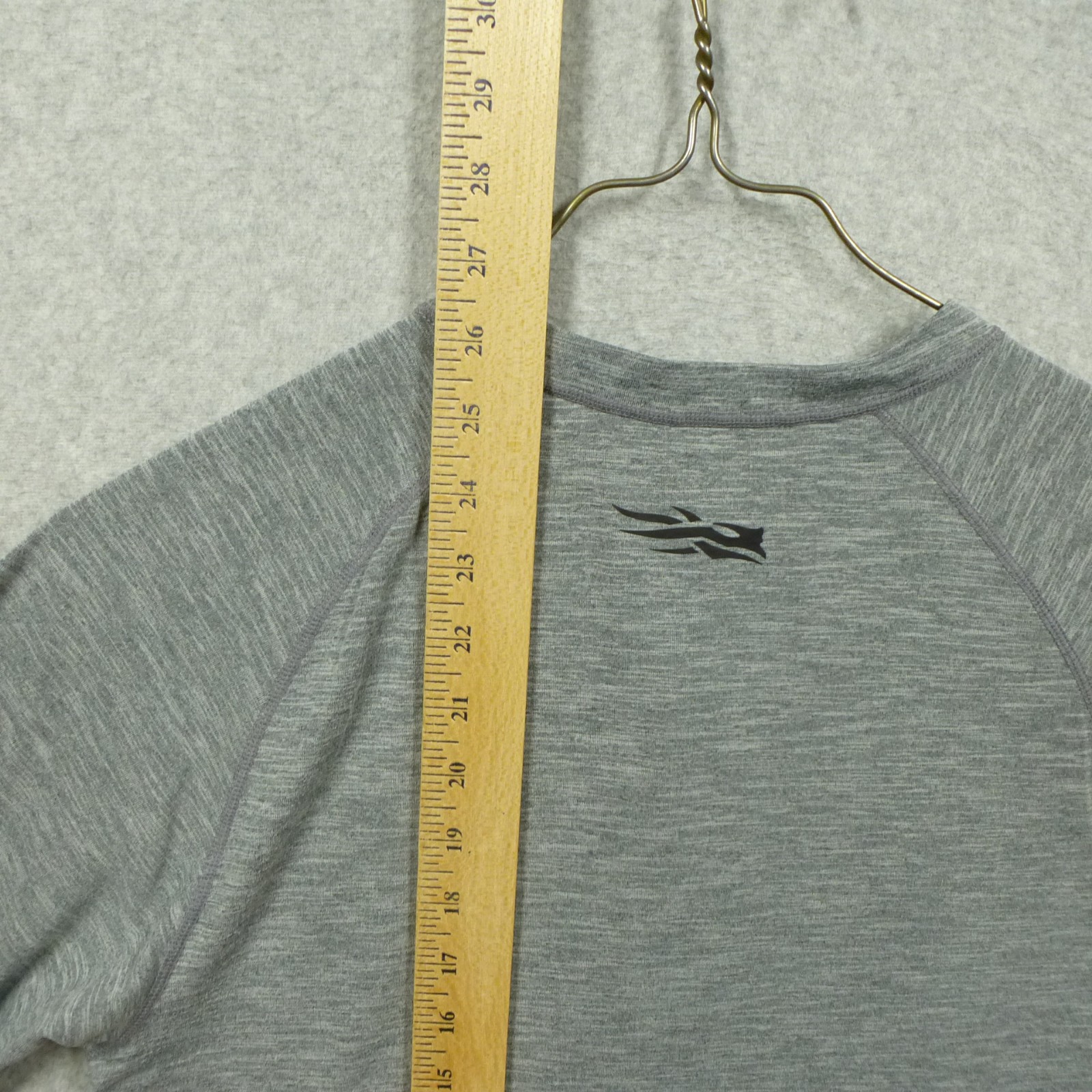 Sitka Henley Shirt Men Small Gray Heather Insect Shield Hanger UPF 30 Base Layer gallery