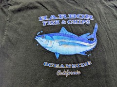 shirt harbor fish chips oceanside ca san diego deep sea carlsbad surf art black