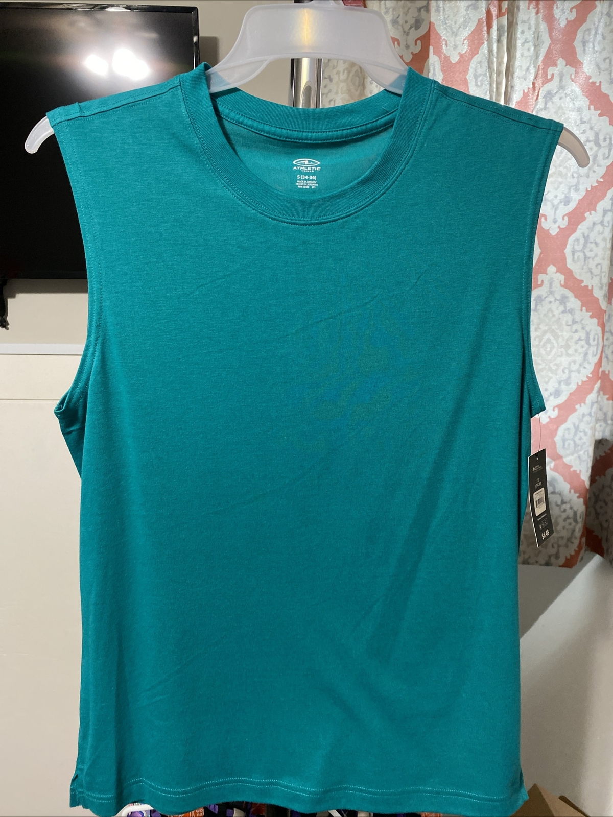 ATHLETIC WORKS DRIWORKS COOL TURQUOISE TRI BLEND MUSCLE Tank Sz S (34-36)* gallery