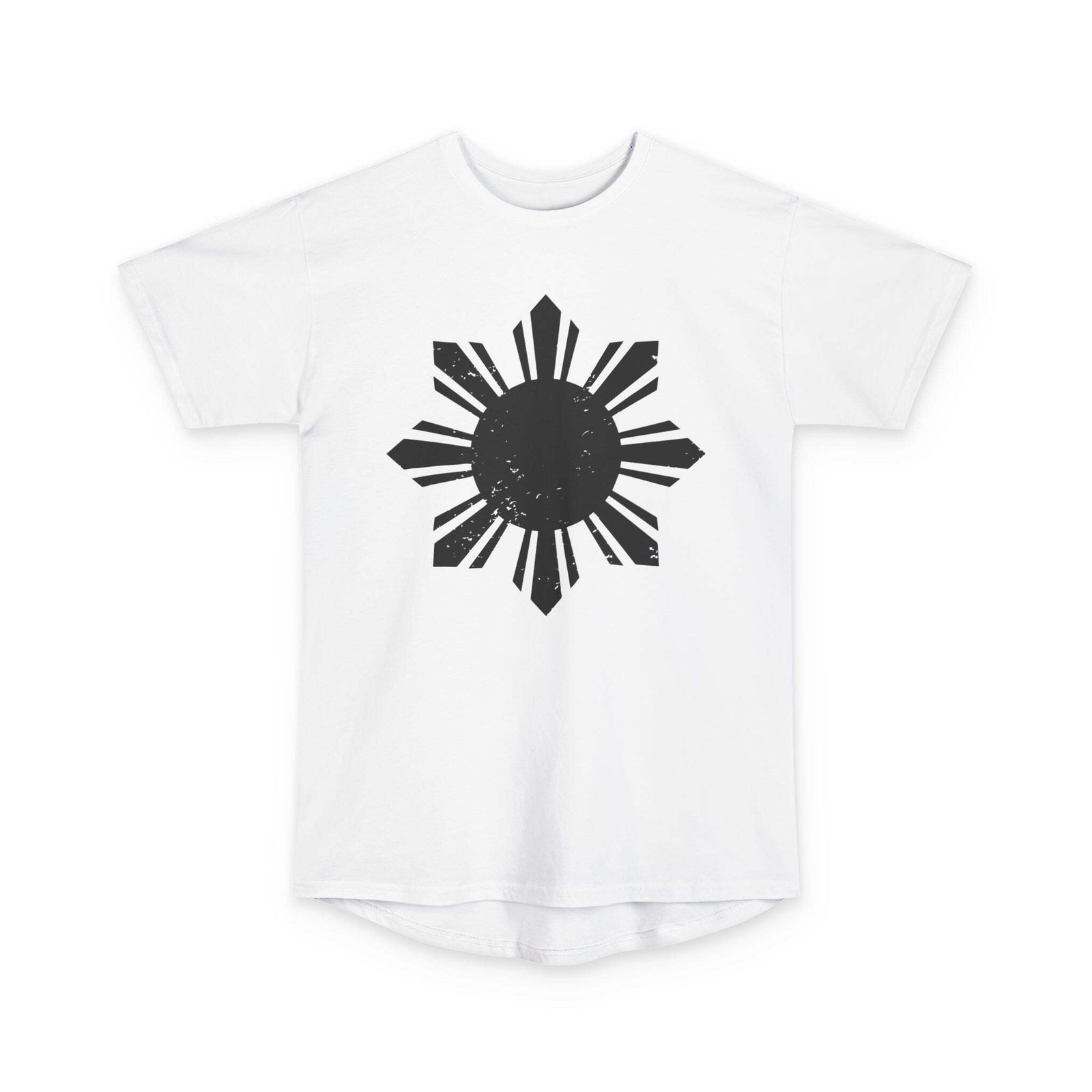 Filipino Sun Longline Drop Tail Tee Pinoy shirt Streetwear Urban Long Body S-2XL gallery