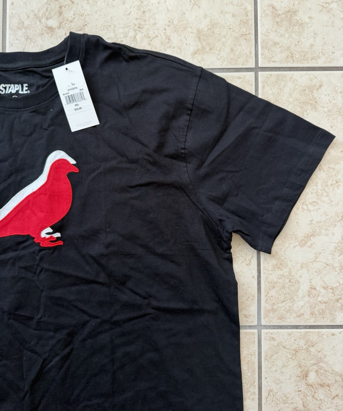 Staple Pigeon Skate Men's Short Sleeve 3XL Black T-Shirt Classic Streetwear Top gallery