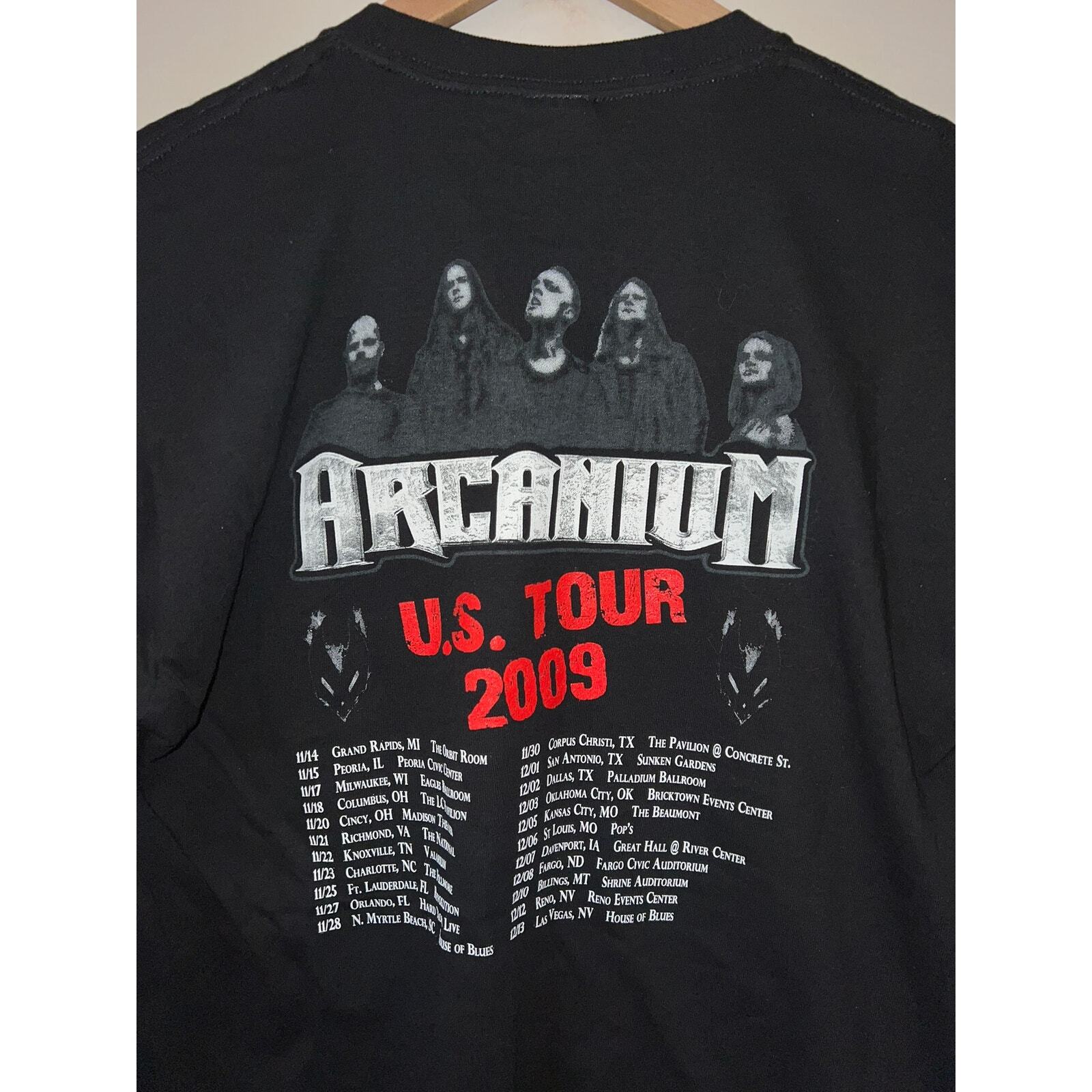 2009 Arcanium US Tour Concert Black Graphic Shirt Tee 2000s M Medium gallery