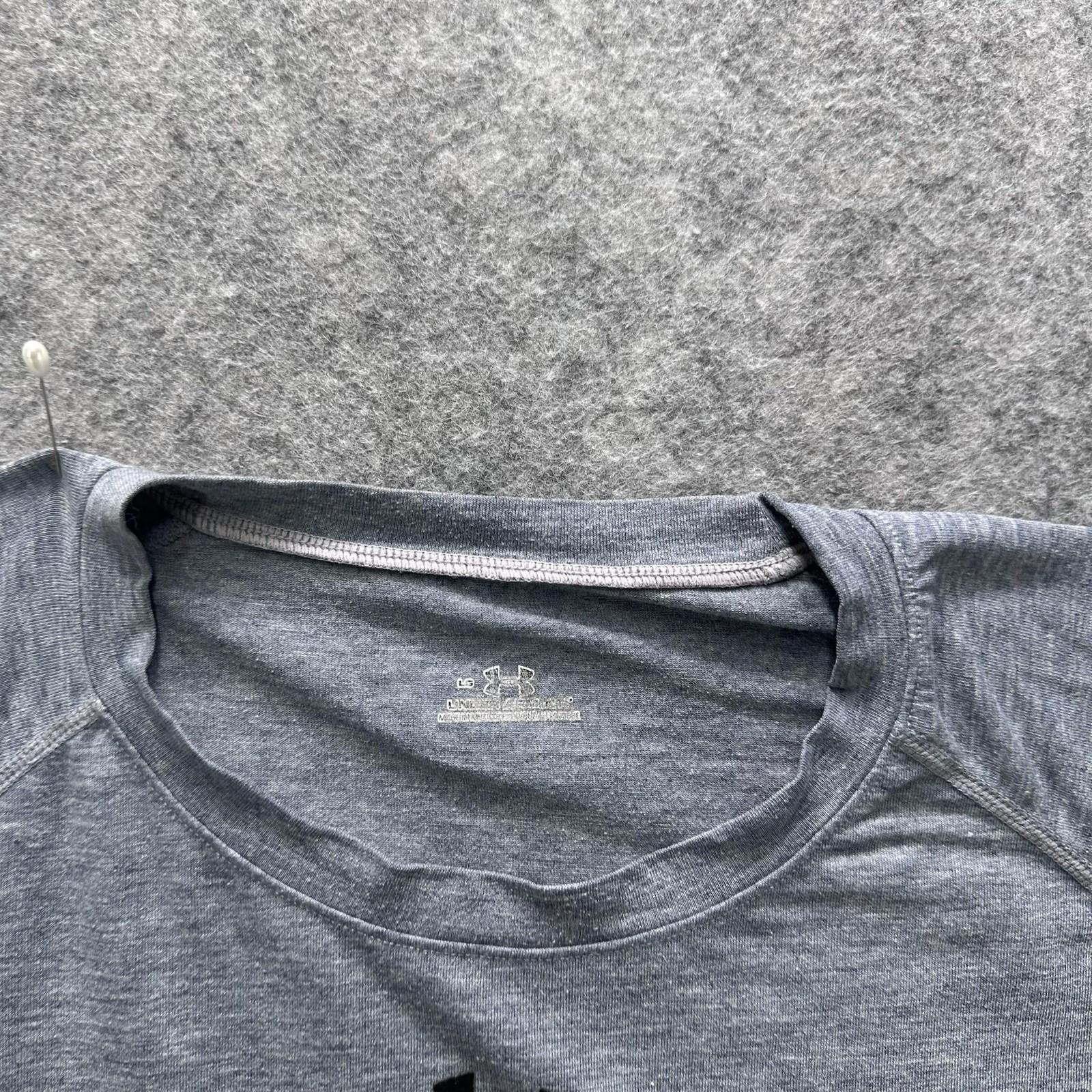 Under Armour Shirt Mens L Gray Cavalier Baseball Graphic Moisture Wicking gallery