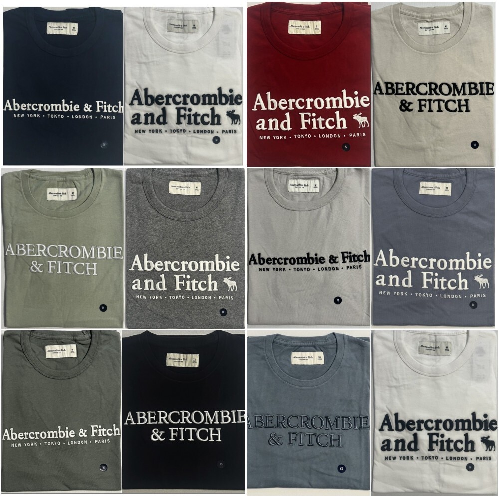 Abercrombie & Fitch Men's Applique Graphic T-Shirt A&F Logo Size XS S M L XL XXL gallery