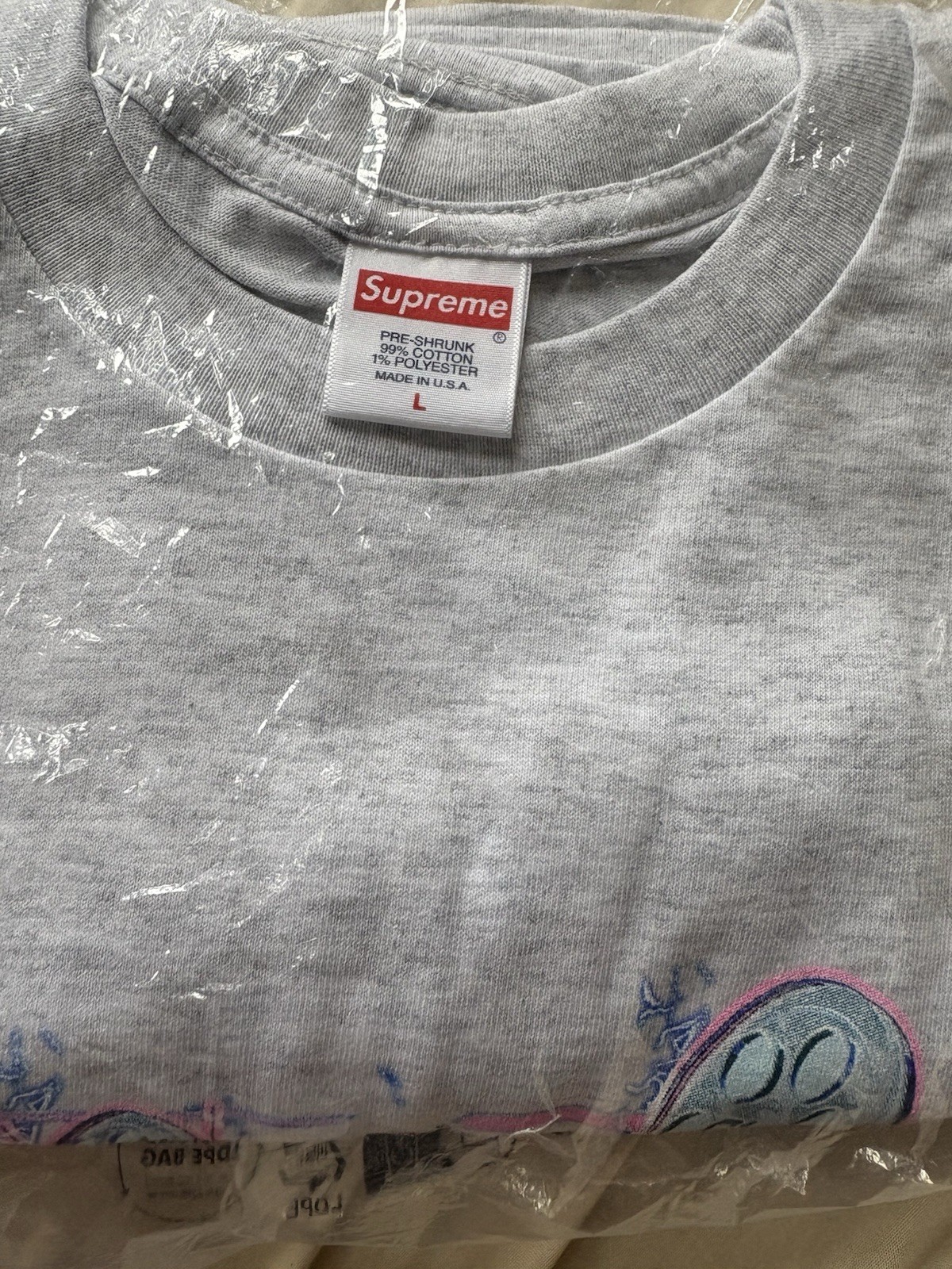 Supreme Electromagnetic Ash Grey Tee SS24 Size Large New sealed gallery
