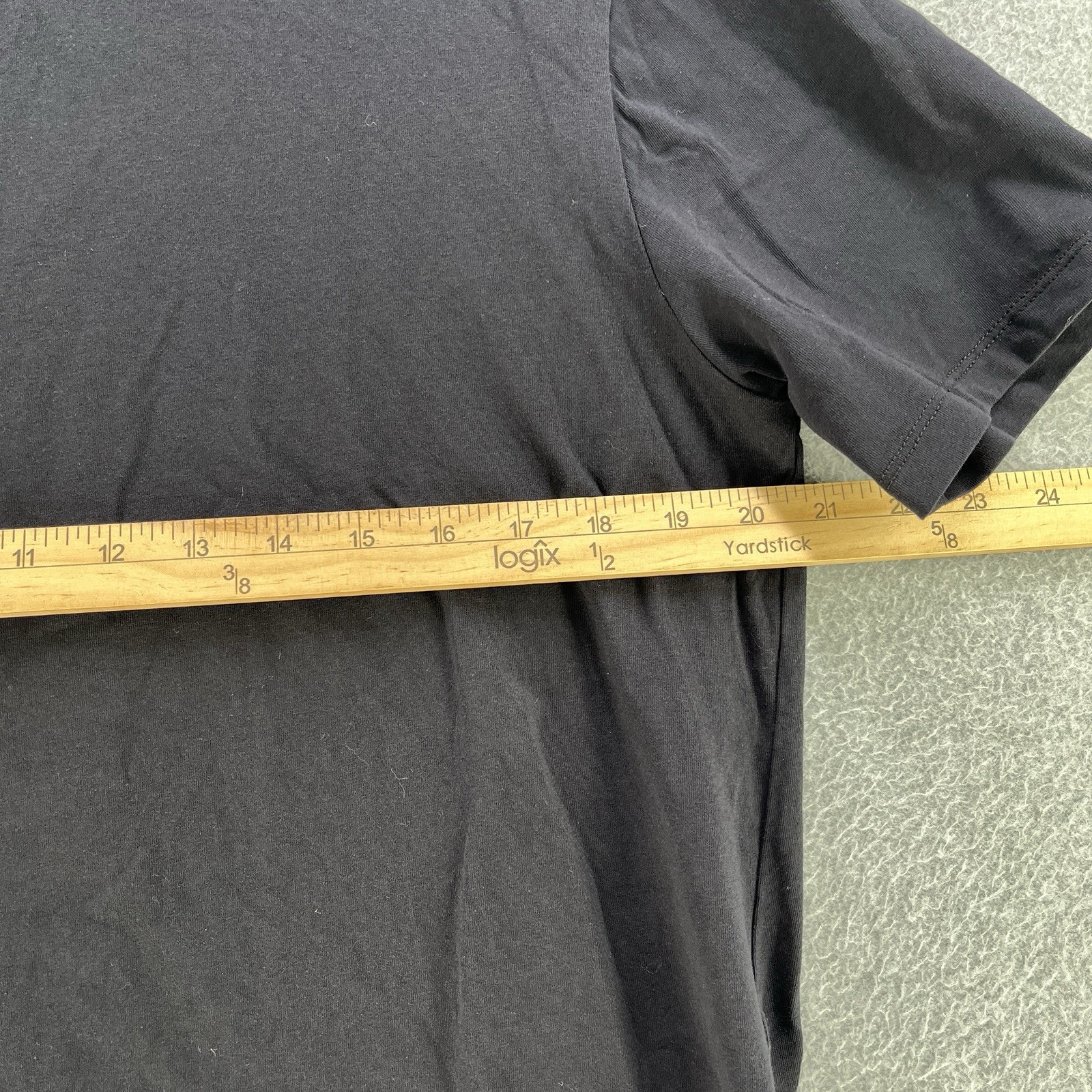 Banana Republic Mens V Neck Shirt Large L Black Cotton Spandex Short Sleeve gallery