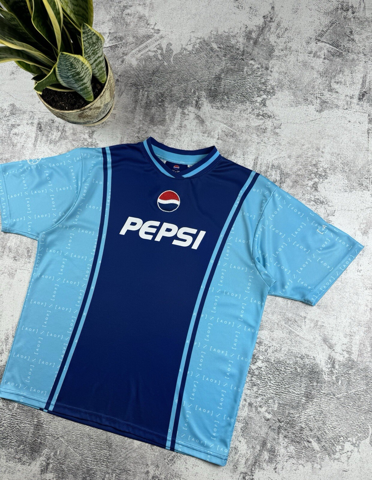 Vintage RARE Pepsi X AOF Art Of Football 90S 00S Jersey Soccer Y2K T Shirt Tee gallery