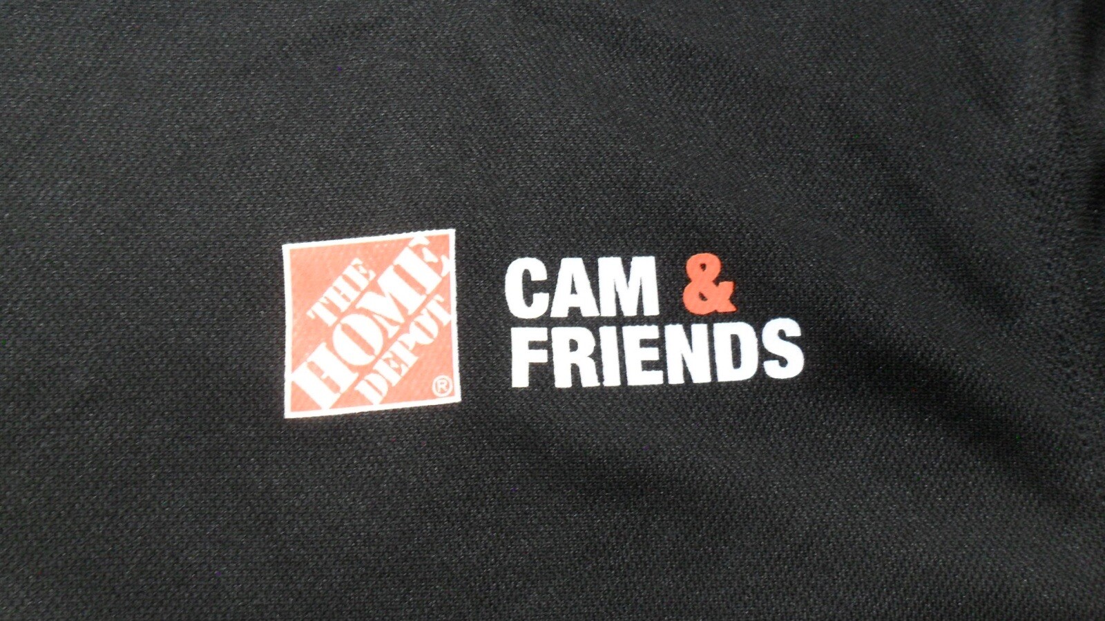 Medium NWOT 100% Poly Home Depot Cam & Friends Polo Black Rental Employee Shirt gallery