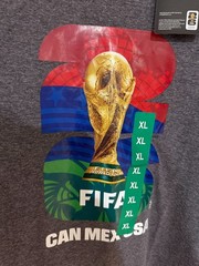 FIFA Official Licensed World Cup T Shirt XL Dark Gray BRAND NEW WITH TAGS!!!!!!