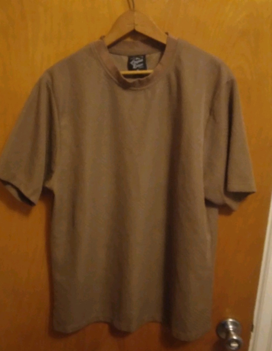 Original Deluxe Supply Brown Waffle Knit Short Sleeve Shirt Men’s Size XL