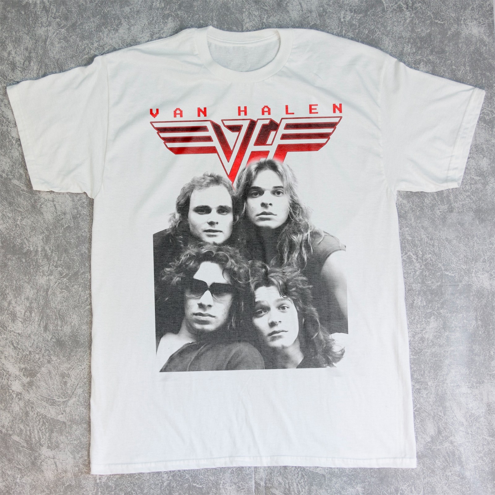 Van Halen Band World Tour Concert Graphic White Unisex T-shirt Size S-5XL gallery