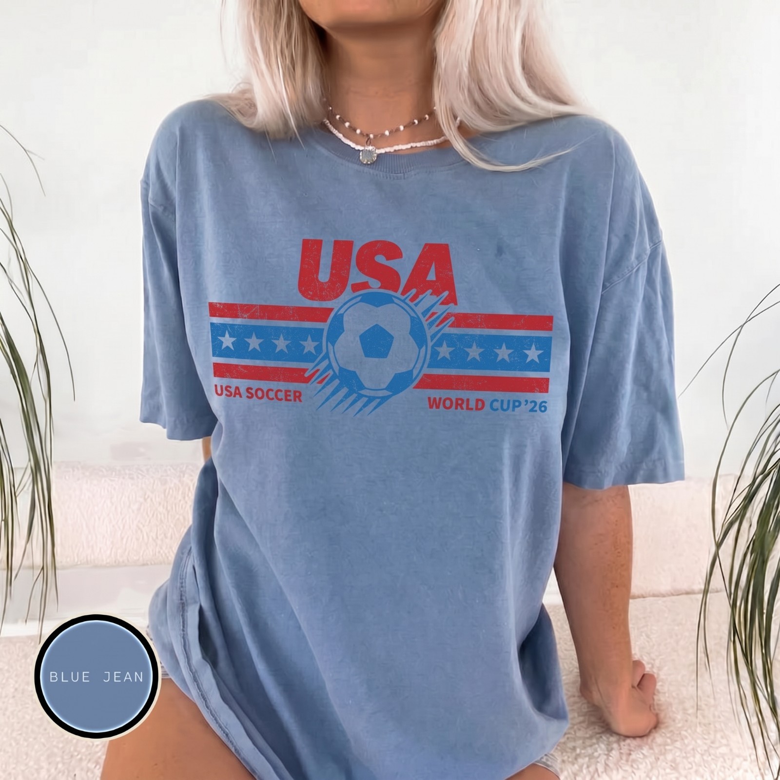 Vintage USA Soccer World 26 T-Shirt, USA Football Fan Shirt gallery