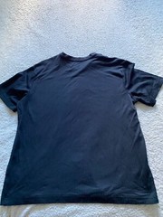 Croft & Barrow Men Short Sleeve Easy Care V-Neck Blouse Black Size L