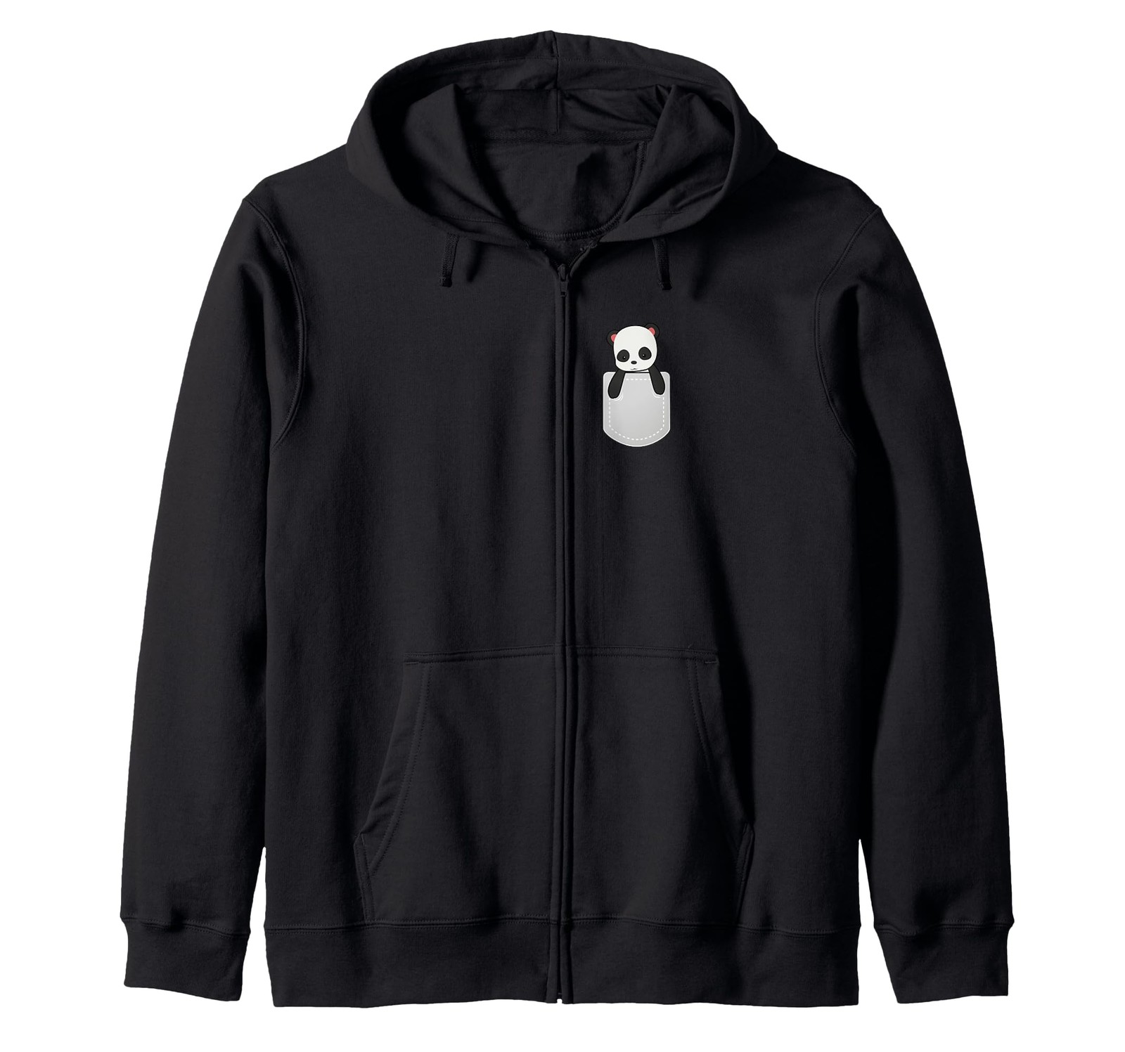Very-Cute Pocket-Panda-Bear Zip Hoodie gallery