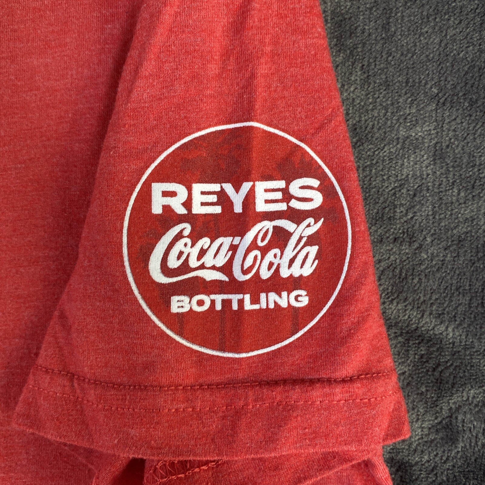 Coca-Cola Adult XL Heather Red Graphic Tshirt 100% Recycled Material gallery