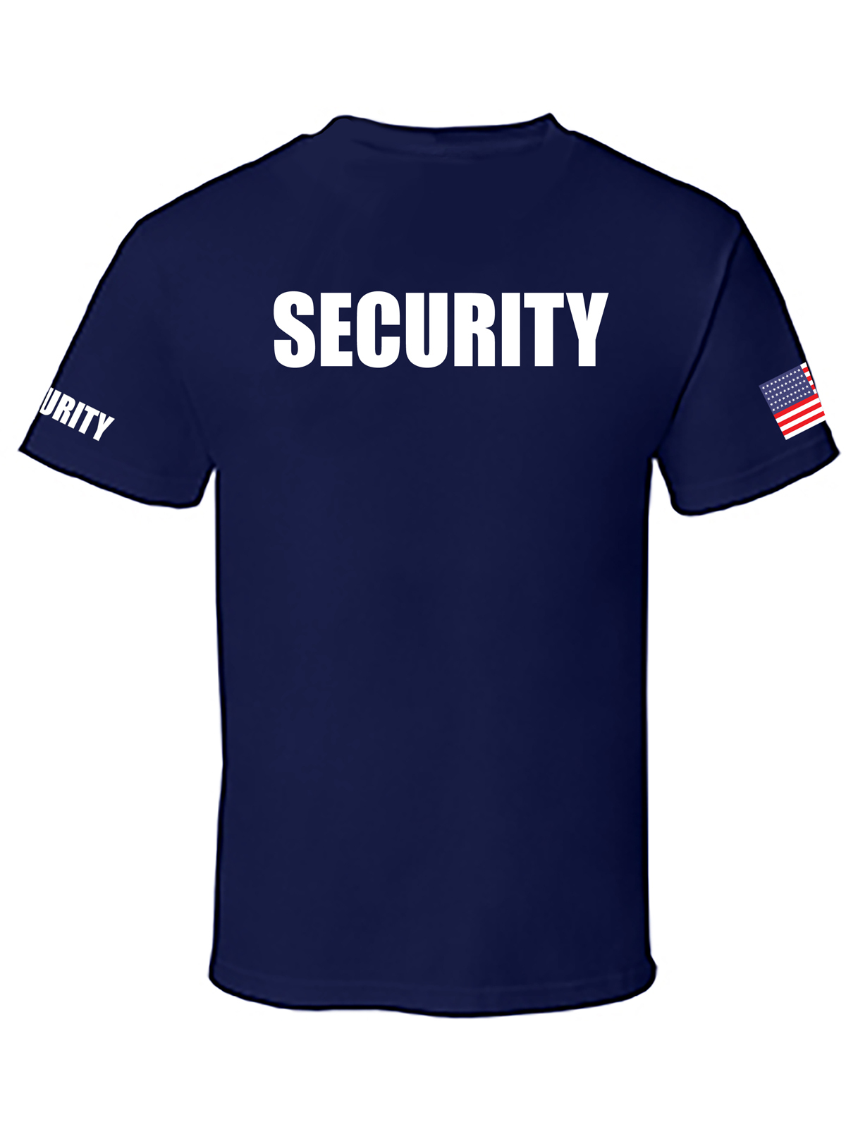 NW MEN'S PRINTED SECURITY STAFF USA FLAG POLICE FUNNY CUSTOM HALLOWEEN T-SHIRT gallery