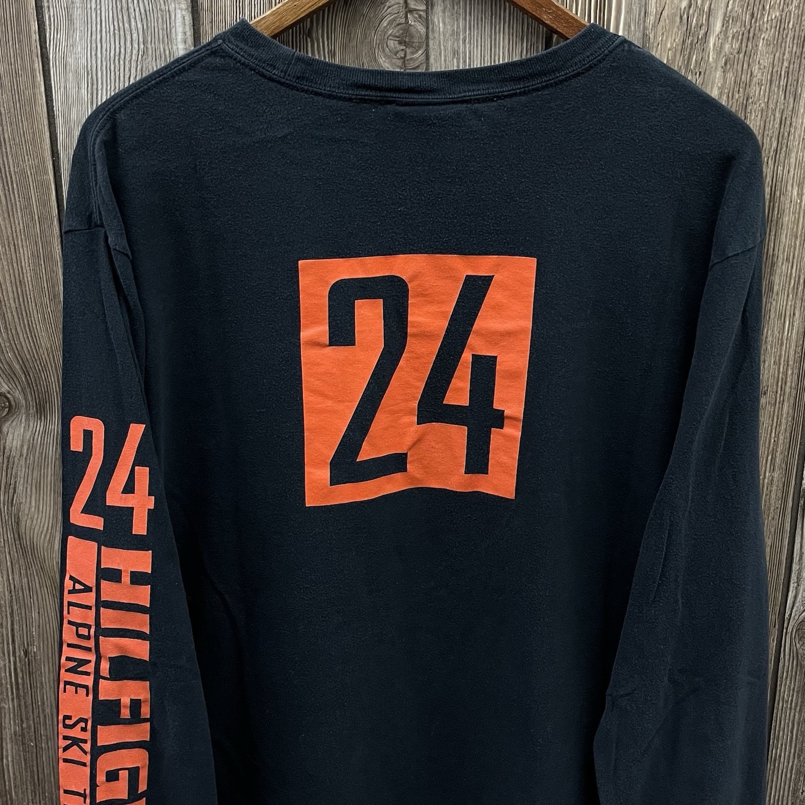 Vintage Tommy Hilfiger Alpine Ski Team Long Sleeve Tee Shirt Black Mens Large gallery