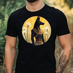 Men’s Anubis God Dandelion Print Cotton T-Shirt Size XS to 5XL