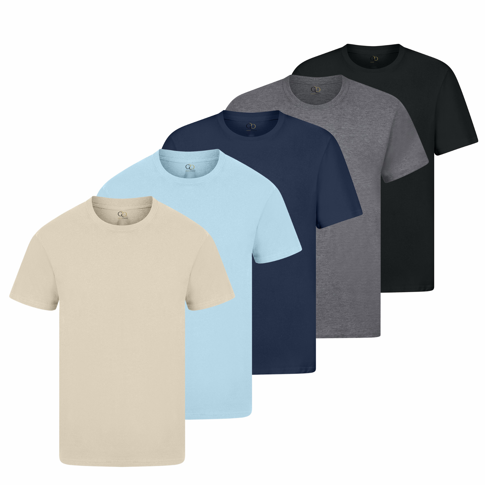 mens tshirts 1,3,5 Pack Unisex Plain Cotton Bulk T-Shirt Mixed Colors Premium gallery