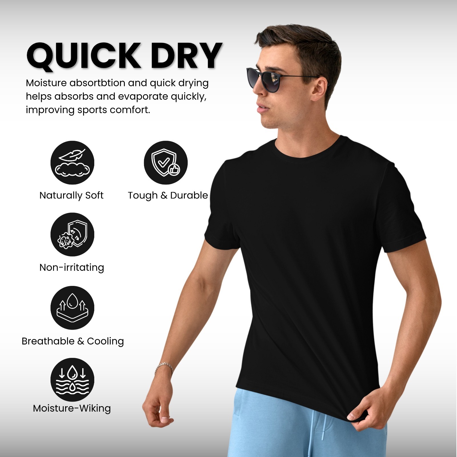 Heavy cotton plain t-shirt men crew neck blank short sleeves tee 1 Pack S-4XL gallery