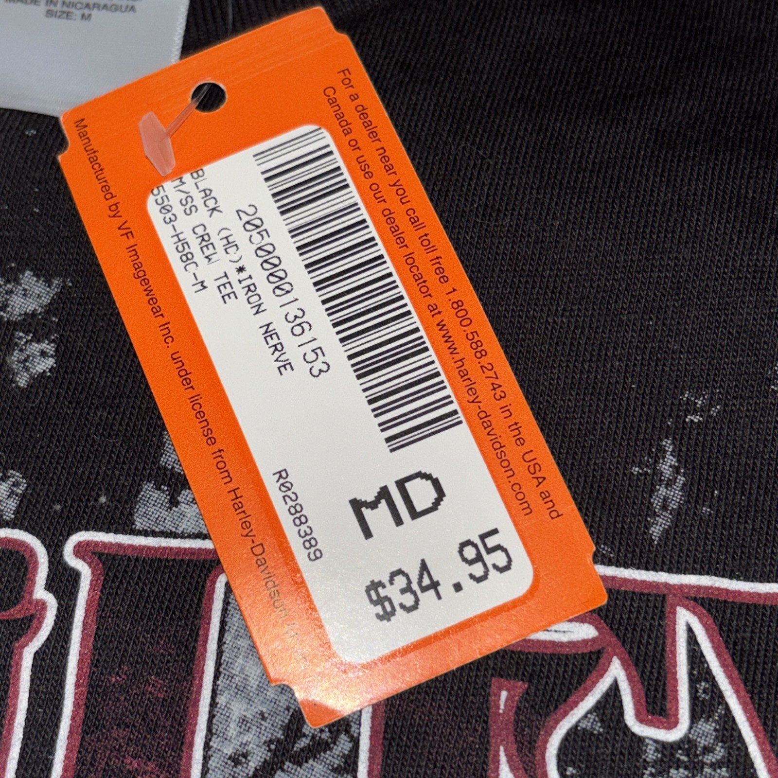 NWT Harley-Davidson MENS sz MEDIUM T-Shirt Black TAMPA 38” Imperfections READ gallery