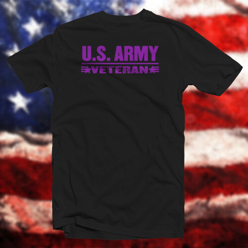 Army Veteran Cotton T-Shirt Star Military United States Armed Forces gallery