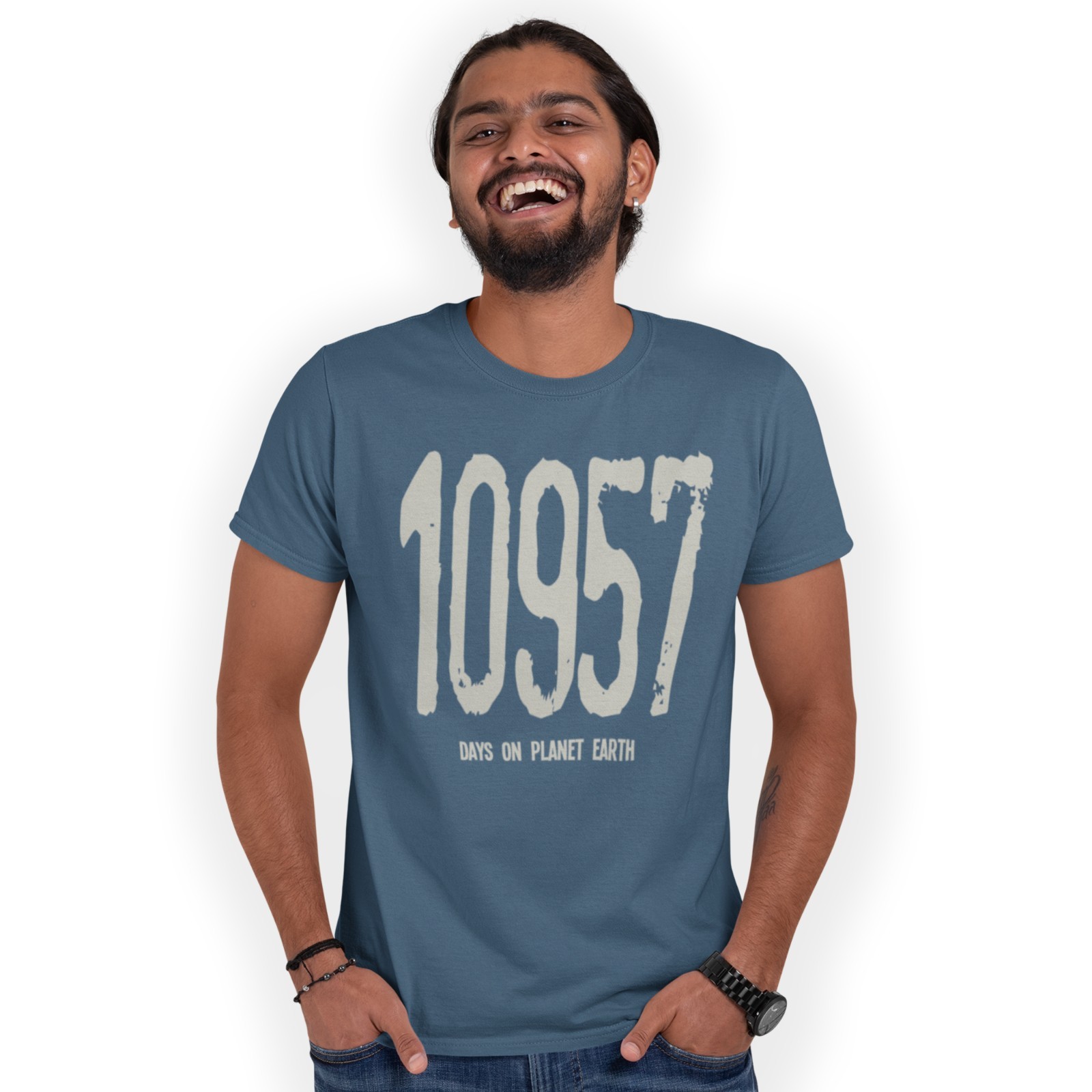 10957 Days on Planet Earth 30th Birthday Hand Printed T-Shirt Gift Size S-5XL gallery
