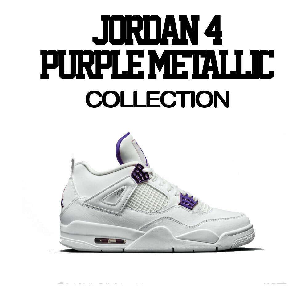 Shirts Match Jordan 4 Purple Metallic Sneaker Tee - Daily Routine gallery