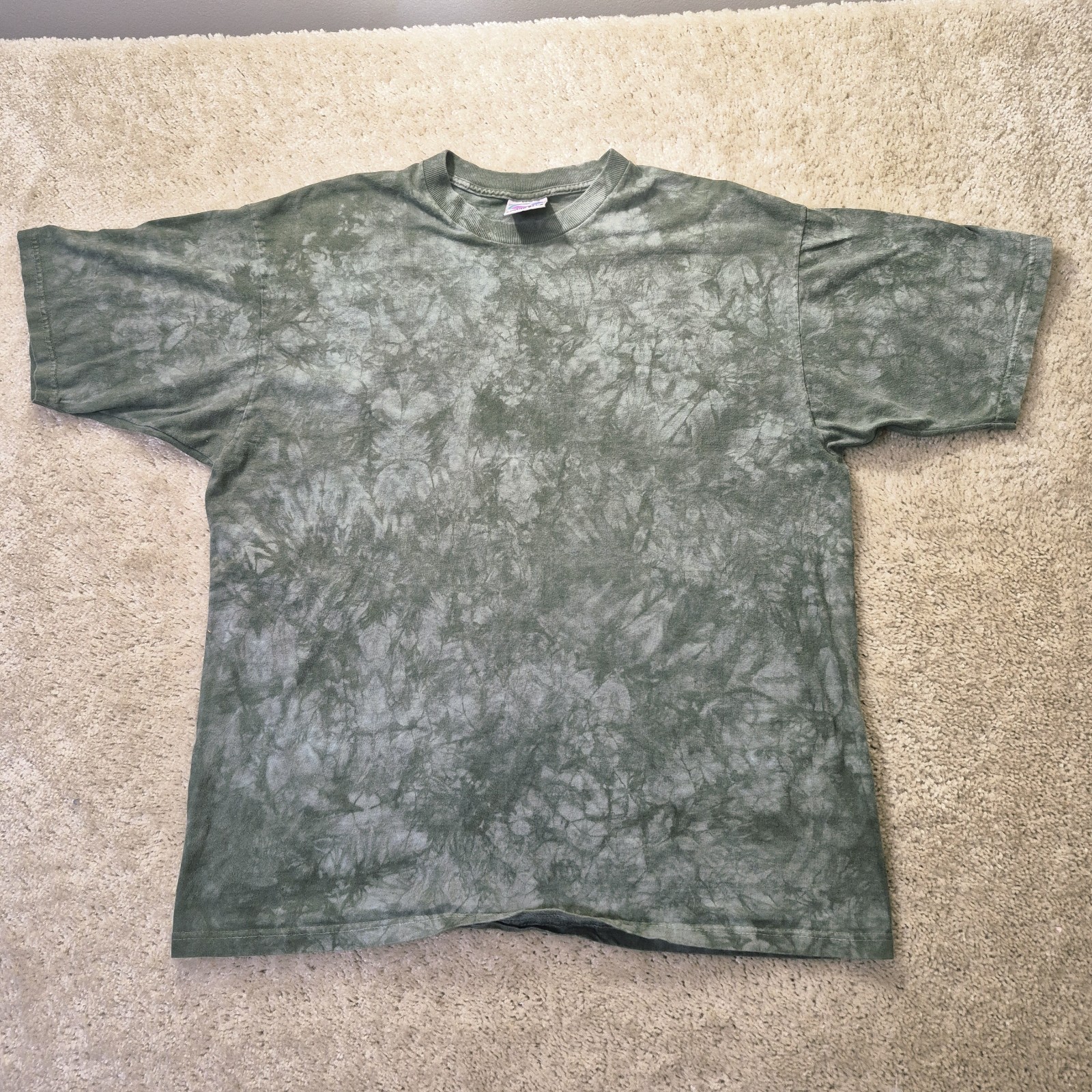 Vintage Liquid Blue Tie Dye Blank T Shirt XL Cotton 70s Hippie Music Festival gallery