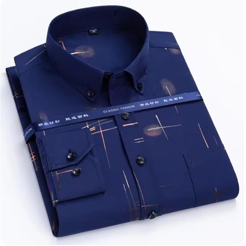 Men's Dress Shirts Long Sleeves Business Botton Down Non Iron Casual Shirts Tops gallery