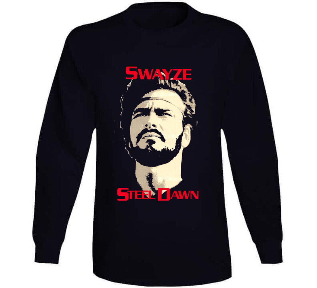 Steel Dawn Swayze 80's Retro Action Movie T Shirt gallery