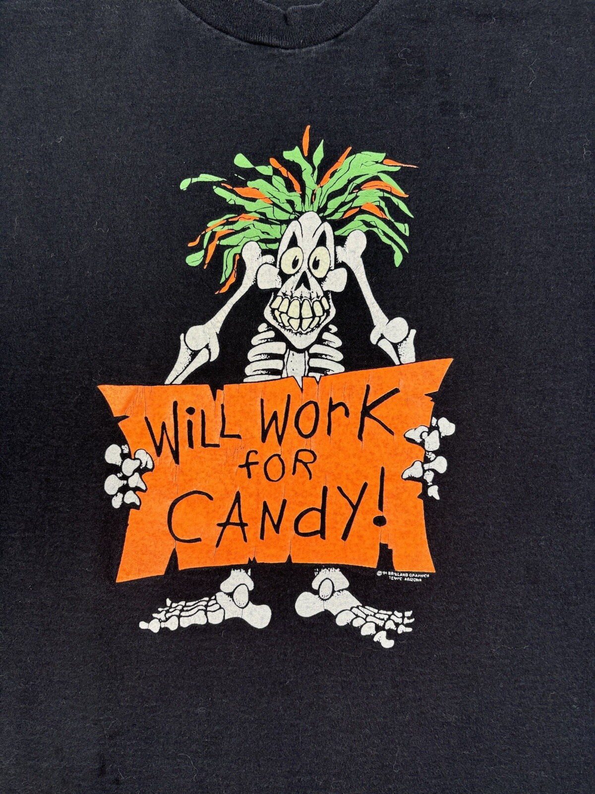 Vintage 90s Will Work For Candy Halloween T Shirt size XL gallery
