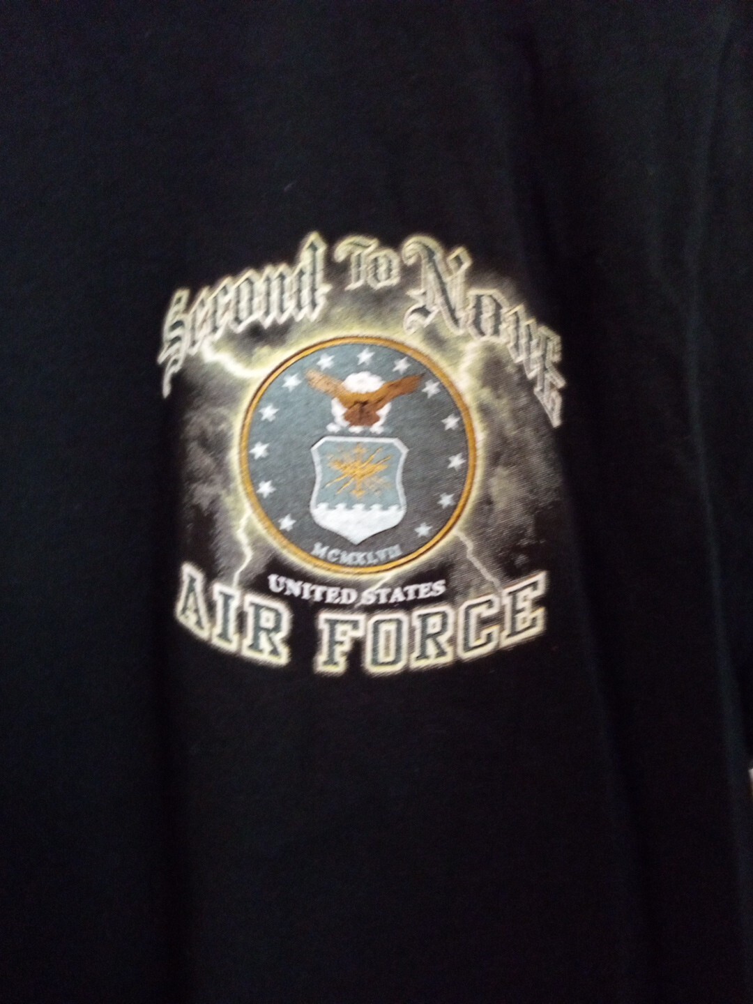 New FOTL Custom Printed T-shirt - Air Force Second To None Size S ~ #120 gallery