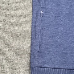 Members Mark Mens Top Medium Size Blue Long Sleeves Pullover w Zip Pocket