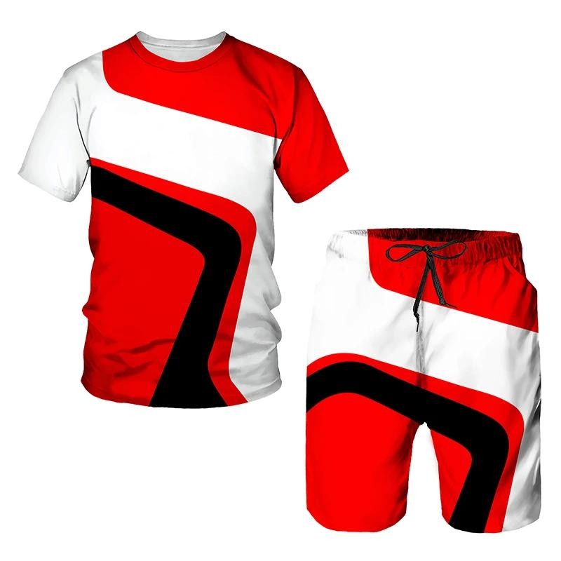 New Men’s Sets 3d Tracksuit Summer Fashion Clothes for Man Tshirt Shorts 2 Piece gallery