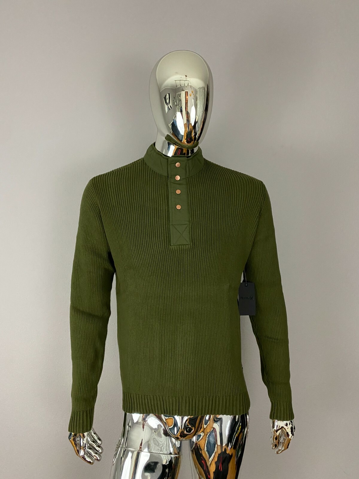 Hurley Green Long Sleeve Shirt/ Sweater Size L Retail $80