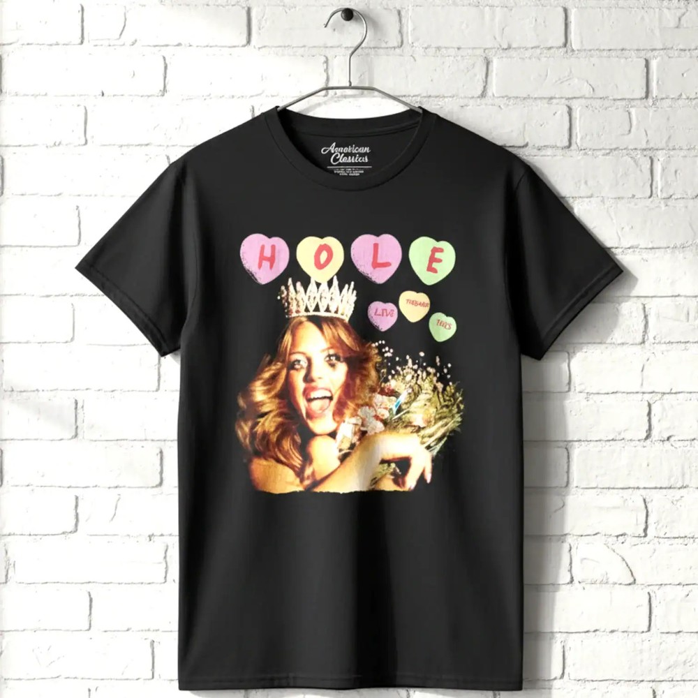 Hole Live Through This Love Hearts Men’s T Shirt