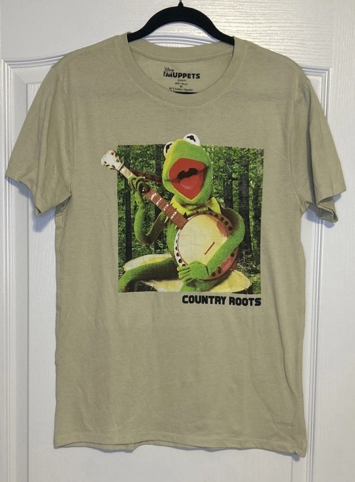The Muppets KERMIT THE FROG Country Roots Banjo T-Shirt Size M NEW WITH TAG
