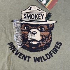 Landmark Project Tshirt Smokey The Bear Mens Small Green Outdoor Nature New