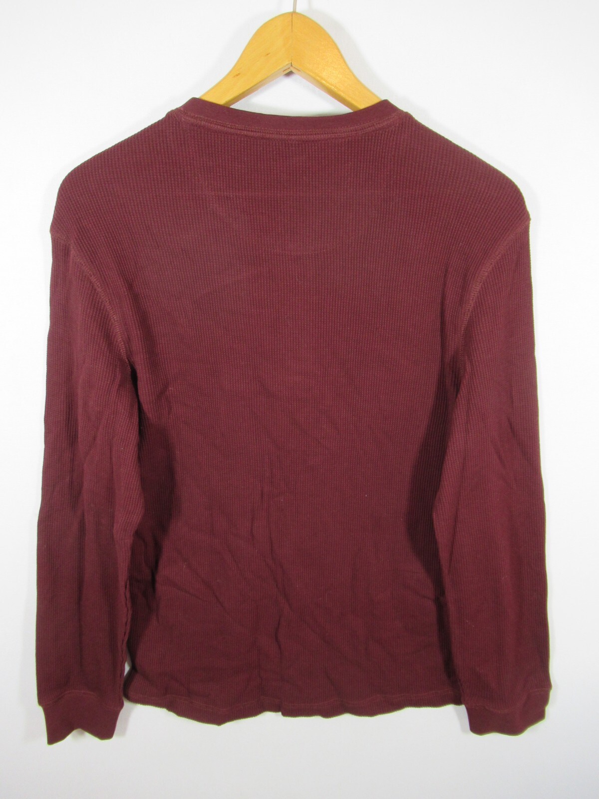 NEW Dawson & Brooks Thermal Henley Shirt Men Medium Burgundy American Heritage gallery