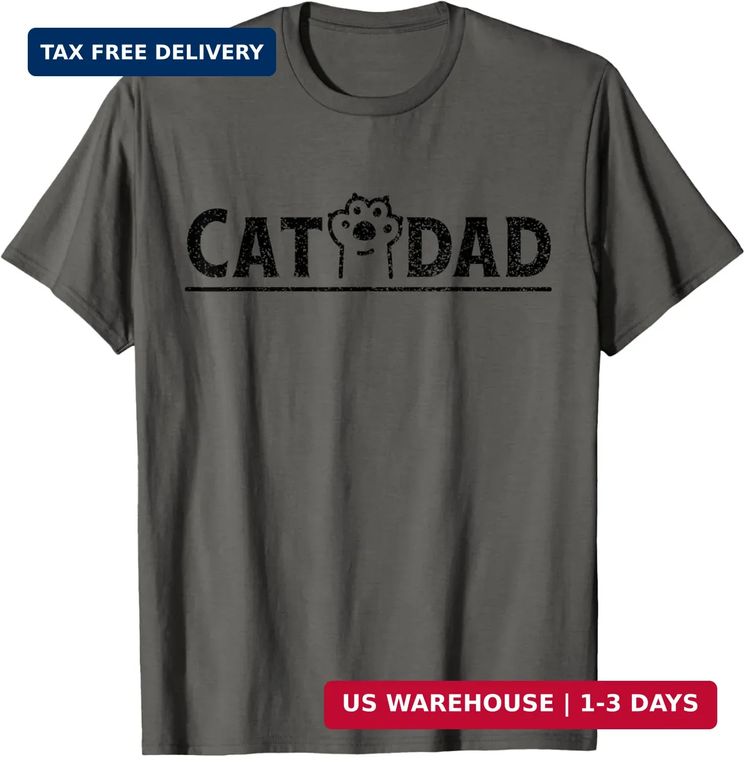 Worlds Best cat dad Ever Vintage cat dad Father Day Men T-Shirt