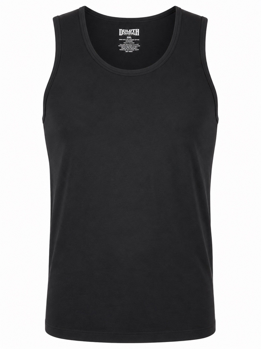 Duluth Trading Free Range Organic Cotton Tank Undershirt Black 3XL Stretch