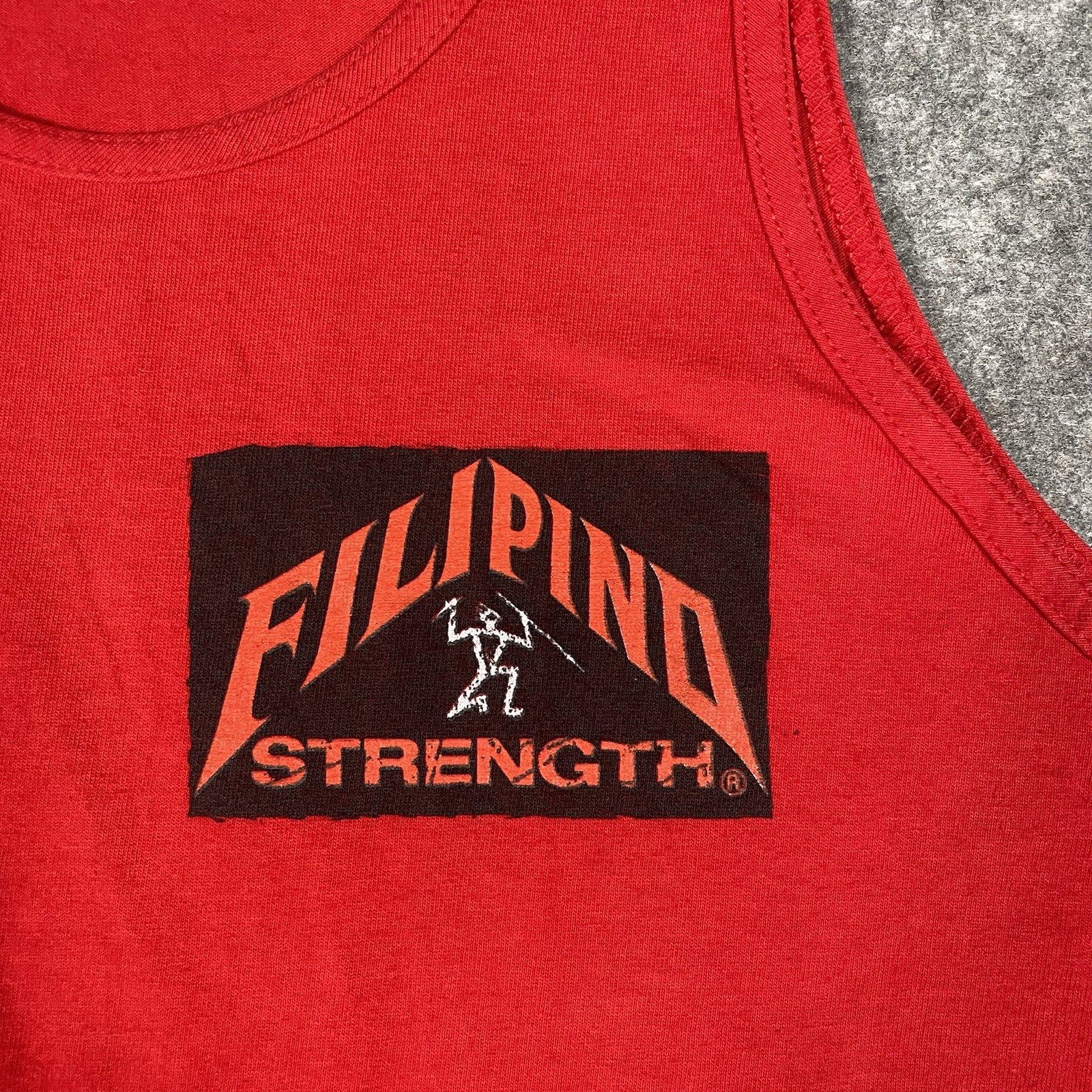 Filipino Strength Tank Top Shirt Mens Medium Red Pinoy Spirit 90s Y2K Style gallery