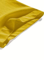 Men’s Classic Solid Plain Cotton Round Hem Scallop Essentials Tshirt S-2XL