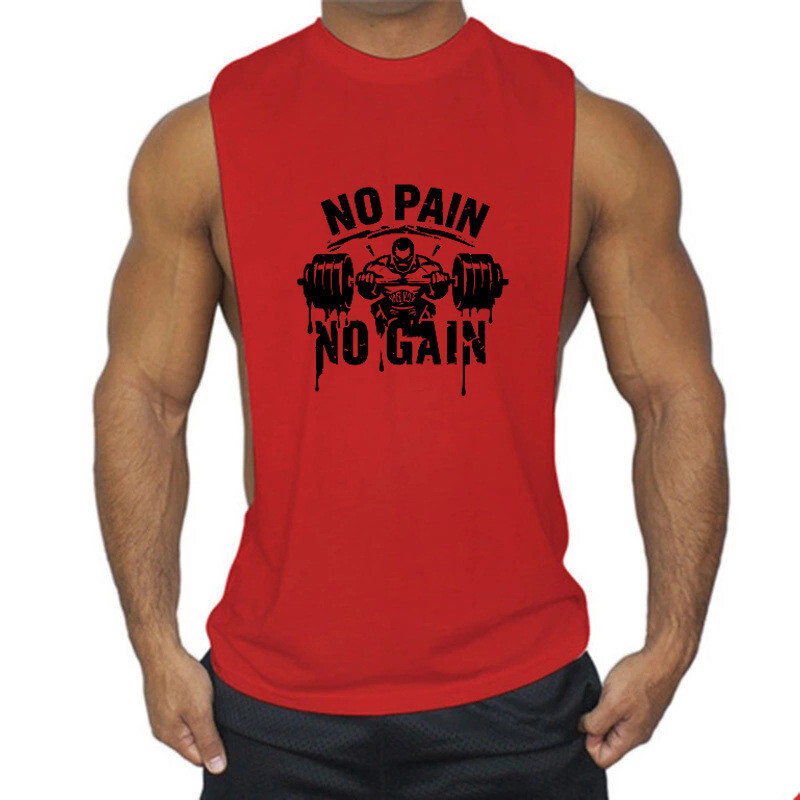 Men's Gym Workout Tank Tops Muscle Tee Stringer Bodybuilding Sleeveless T-Shirts gallery