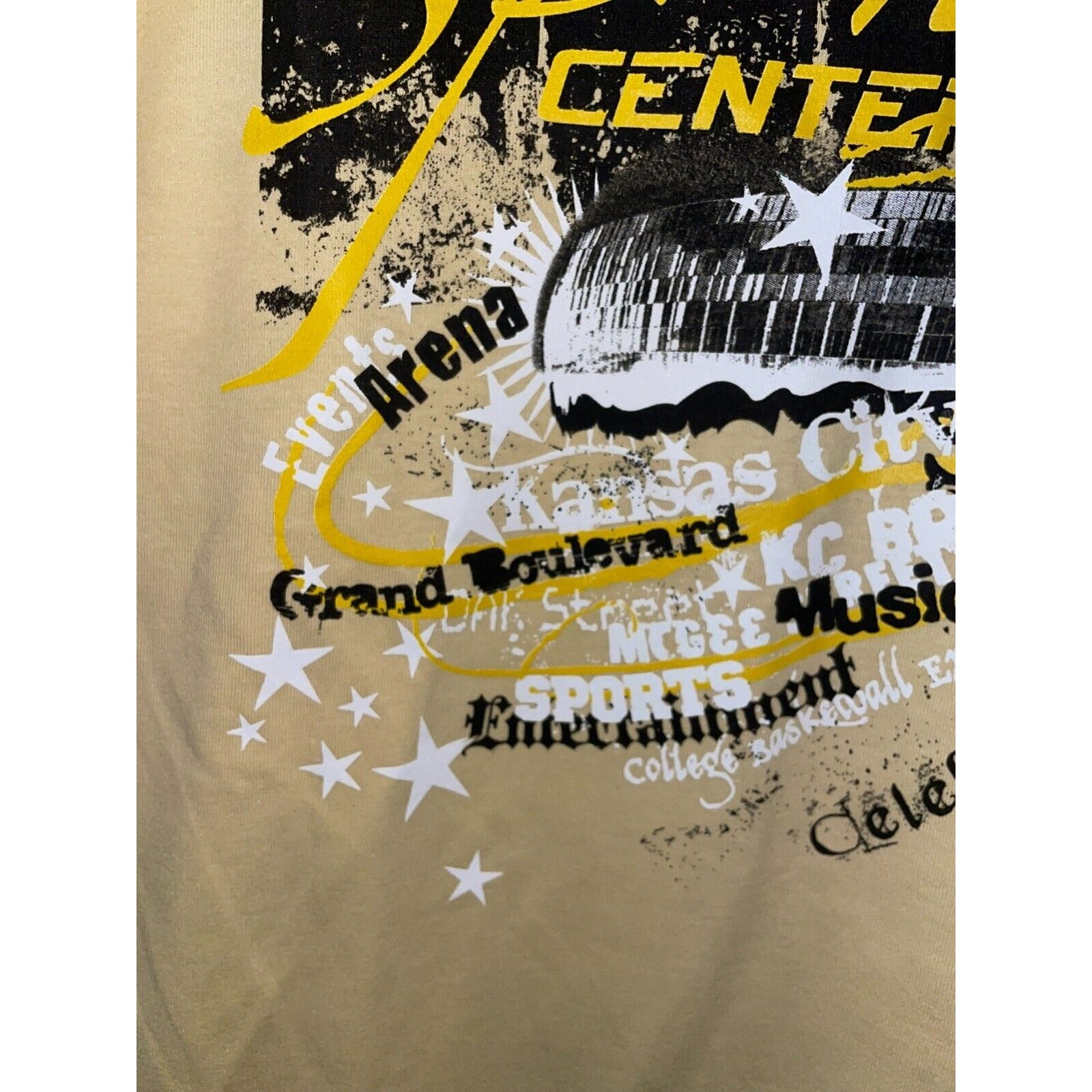 Vintage Sprint Center Shirt Events Arena Music Sports Yellow Graphic Tee Y2K M gallery
